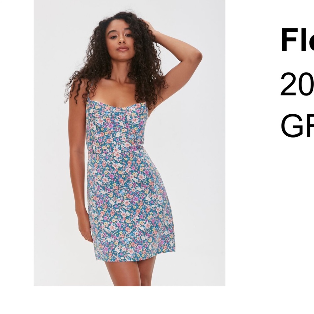 Floral print crisscross dress